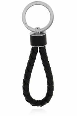 Bottega Veneta BLACK Leather keyring