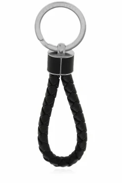 Bottega Veneta BLACK Leather keyring