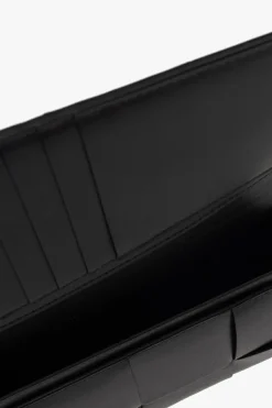 Bottega Veneta BLACK Leather folding wallet