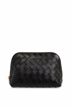 Bottega Veneta BLACK Leather wash bag