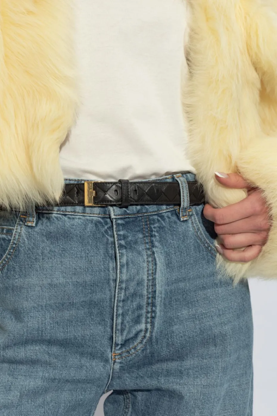 Bottega Veneta BLACK Leather belt