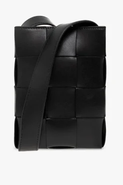 Bottega Veneta BLACK Phone pouch with strap