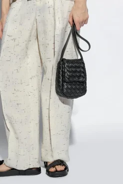 Bottega Veneta BLACK ‘Vertical Cobble Mini’ shoulder bag