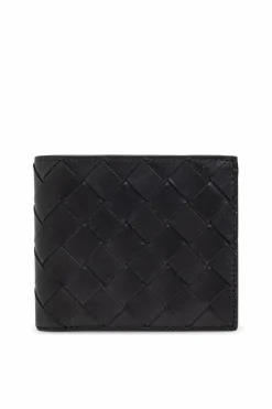Bottega Veneta BLACK Wallet with weave
