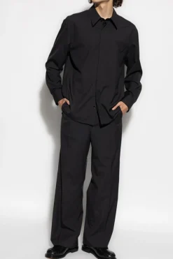 Bottega Veneta BLACK Wool pleated trousers