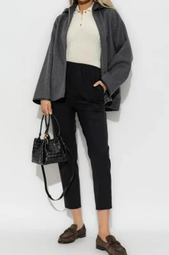 Bottega Veneta BLACK Wool pleated trousers