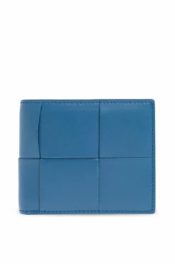 Bottega Veneta BLUE Leather folding wallet