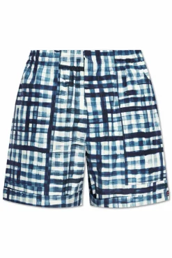 Bottega Veneta BLUE Plaid pattern shorts