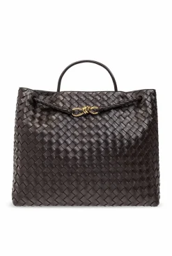 Bottega Veneta BROWN āAndiamo Largeā shopper bag