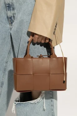 Bottega Veneta BROWN ‘Arco Mini’ shopper bag