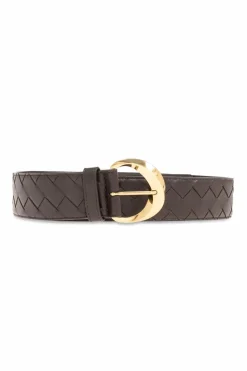 Bottega Veneta BROWN Belt with 'Intrecciato' weave