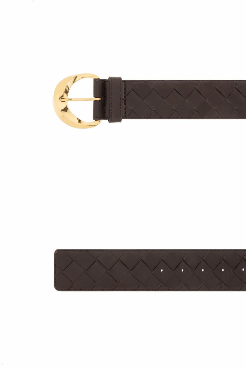 Bottega Veneta BROWN Belt with 'Intrecciato' weave