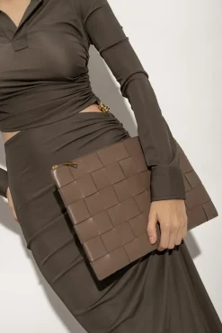 Bottega Veneta BROWN ‘Cassette’ clutch