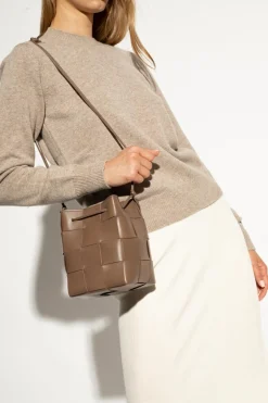 Bottega Veneta BROWN ‘Cassette Small’ bucket bag