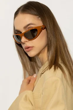 Bottega Veneta BROWN ‘Curve Sporty’ sunglasses