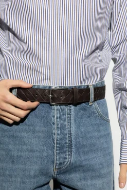 Bottega Veneta BROWN Intrecciato belt