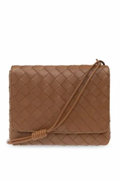 Bottega Veneta BROWN ‘Intrecciato Mini’ shoulder bag