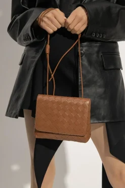 Bottega Veneta BROWN ‘Intrecciato Mini’ shoulder bag