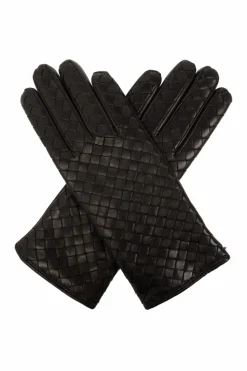 Bottega Veneta BROWN Leather gloves by Bottega Veneta