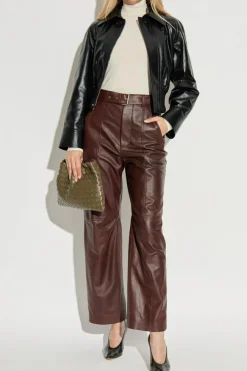 Bottega Veneta BROWN Leather pants