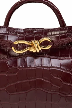 Bottega Veneta BURGUNDY ‘Andiamo Mini’ shoulder bag