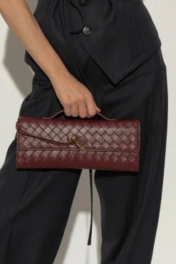 Bottega Veneta BURGUNDY Clutch Long Andiamo