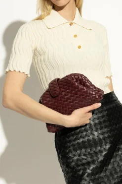 Bottega Veneta BURGUNDY Clutch Lauren 1980 Small