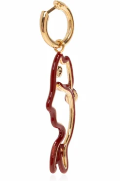 Bottega Veneta BURGUNDY Earrings with fish-shaped pendant