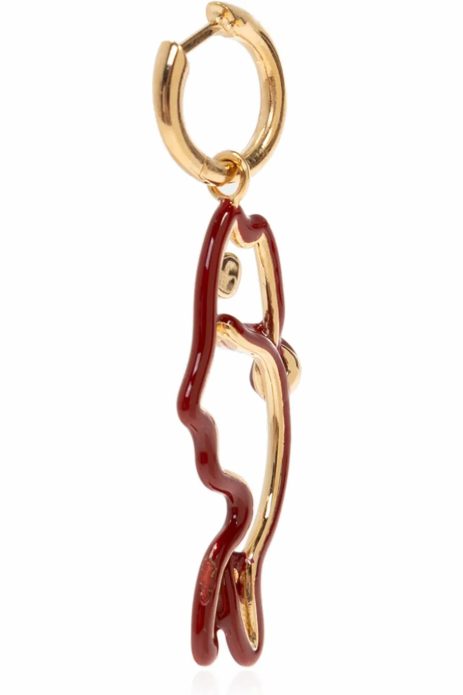 Bottega Veneta BURGUNDY Earrings with fish-shaped pendant