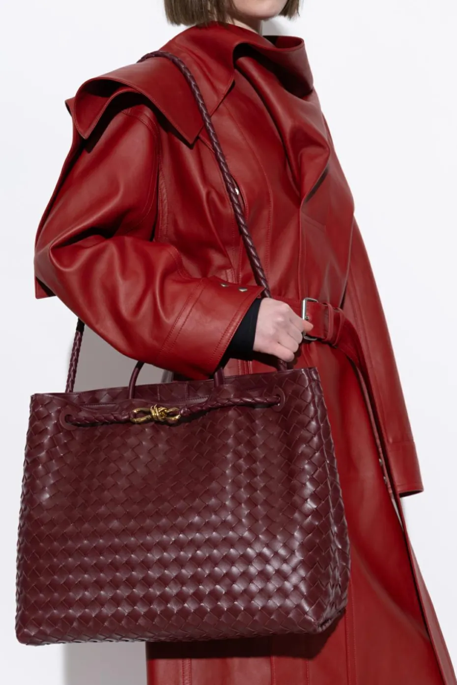 Bottega Veneta BURGUNDY Handbag Andiamo Large