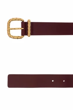 Bottega Veneta BURGUNDY Leather belt