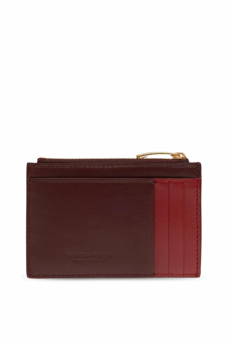 Bottega Veneta BURGUNDY Leather card case