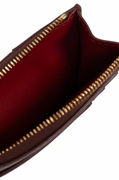 Bottega Veneta BURGUNDY Leather card case