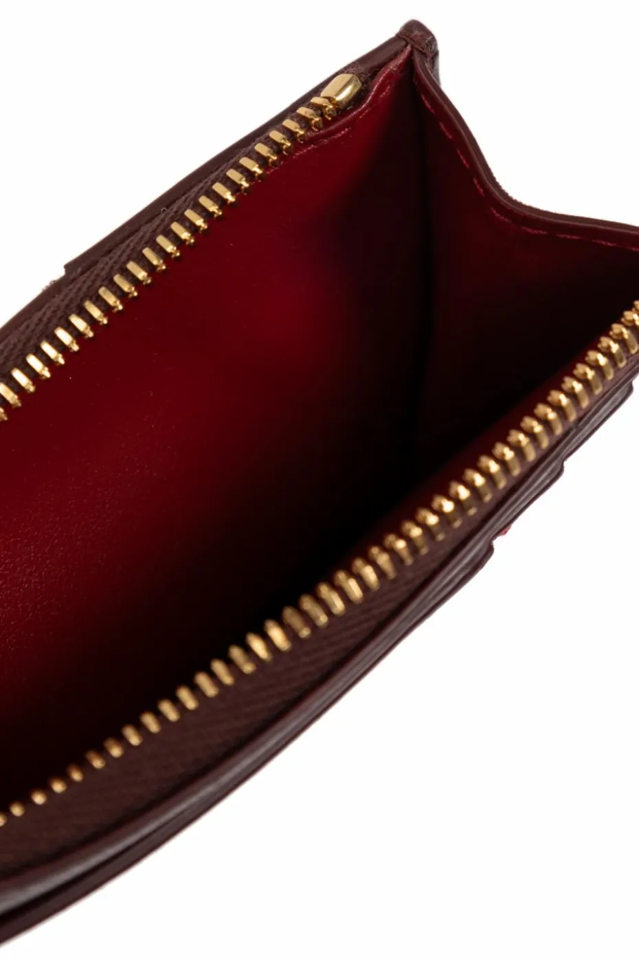 Bottega Veneta BURGUNDY Leather card case