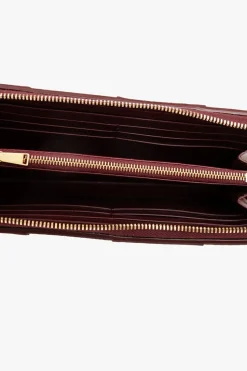 Bottega Veneta BURGUNDY Wallet with Intreccio weave