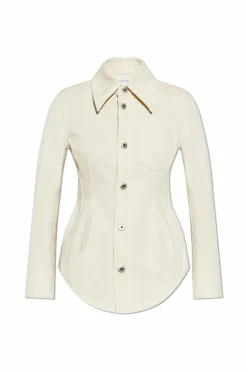 Bottega Veneta cream Denim shirt with pocket