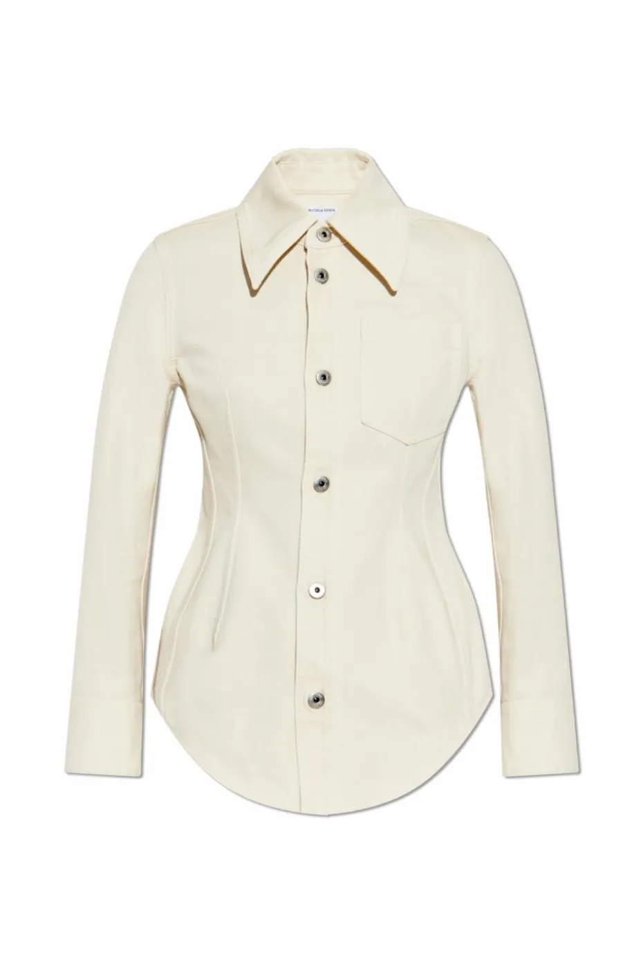 Bottega Veneta cream Denim shirt with pocket