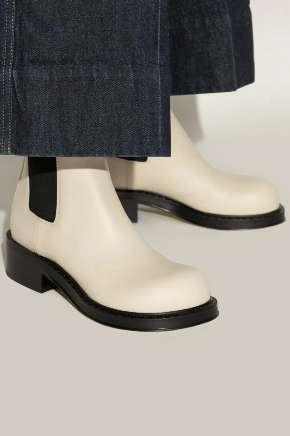 Bottega Veneta cream Heeled ankle boots Cliff