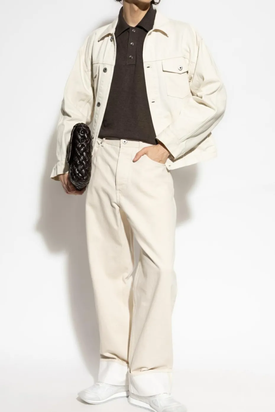 Bottega Veneta cream Jeans with pockets