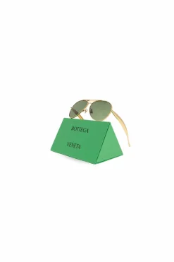 Bottega Veneta GOLD Aviator sunglasses