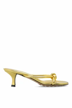 Bottega Veneta GOLD ‘Blink’ heeled mules