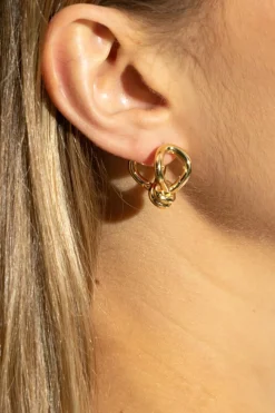 Bottega Veneta GOLD Earrings with weave