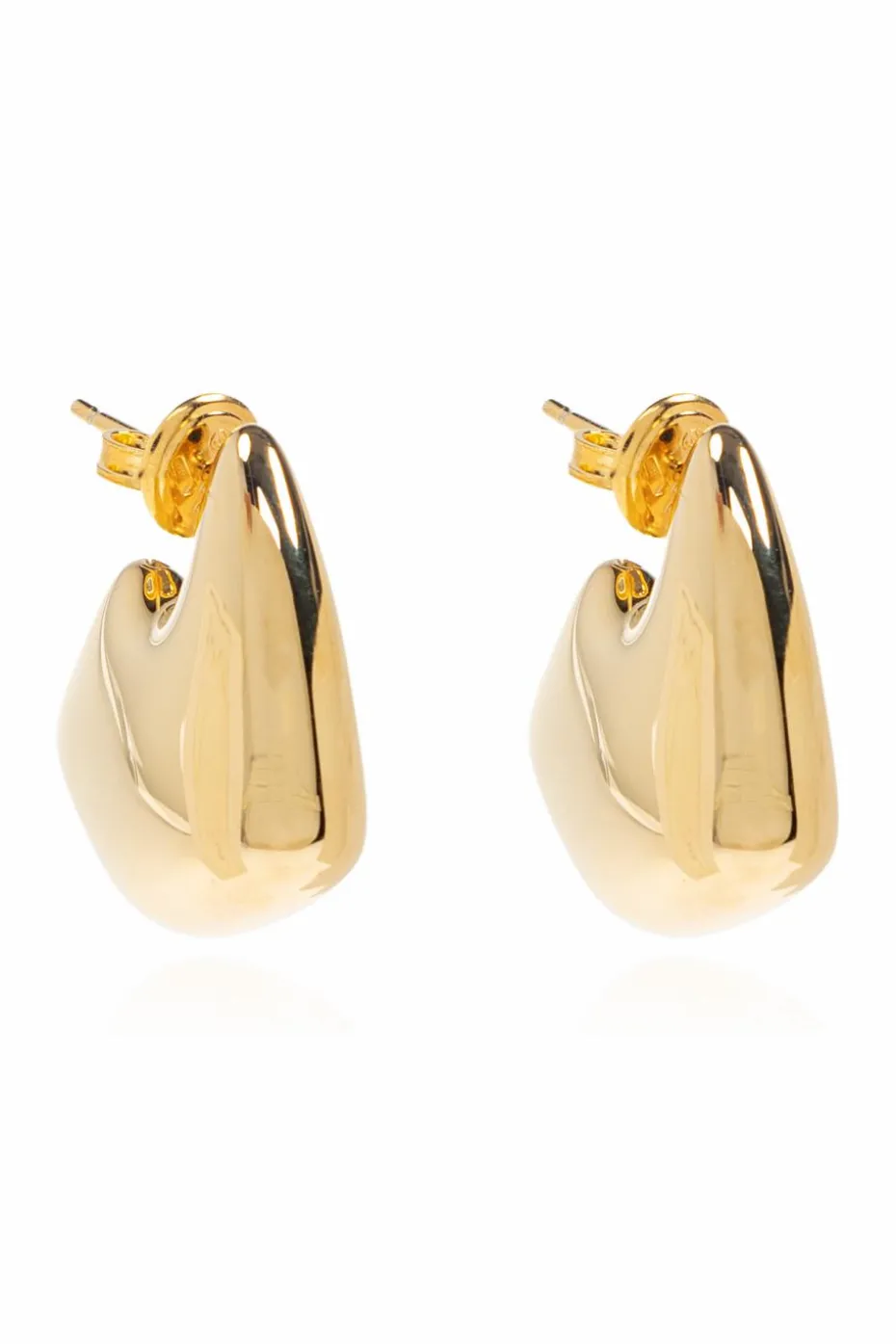 Bottega Veneta GOLD Geometric earrings in the shape of a fin