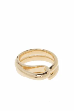 Bottega Veneta GOLD 18-karat gold-plated ring