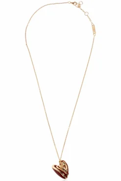 Bottega Veneta GOLD Necklace with heart motif