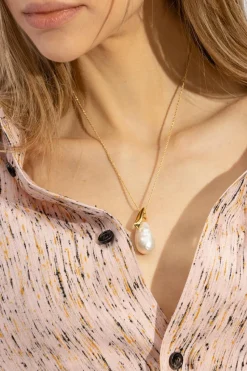 Bottega Veneta GOLD Pearl necklace