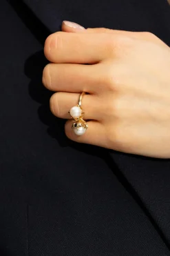 Bottega Veneta GOLD Ring with pearls