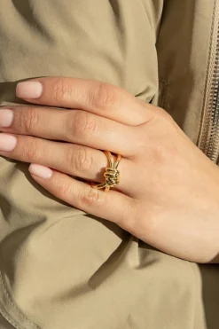 Bottega Veneta GOLD Ring with weave