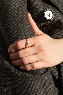 Bottega Veneta GOLD Silver ring