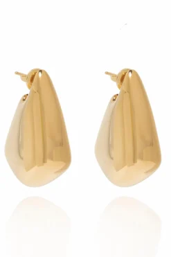 Bottega Veneta GOLD Silver Earrings 'Fin Small'